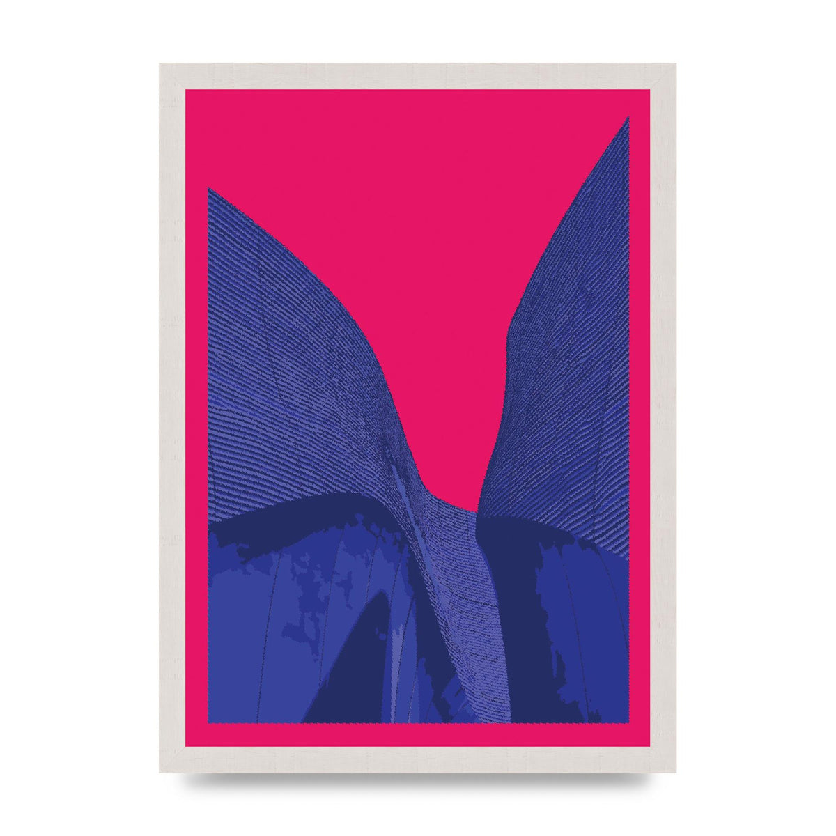 Architecture Fluro Pink Wall Art - A3 framed