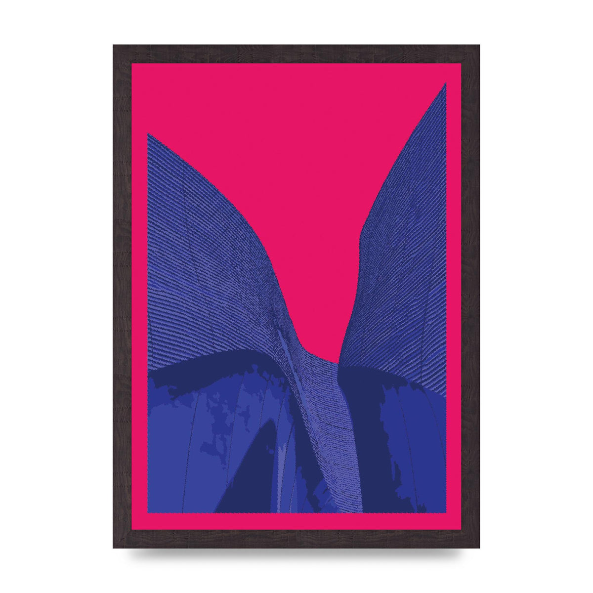 Architecture Fluro Pink Wall Art - A3 framed