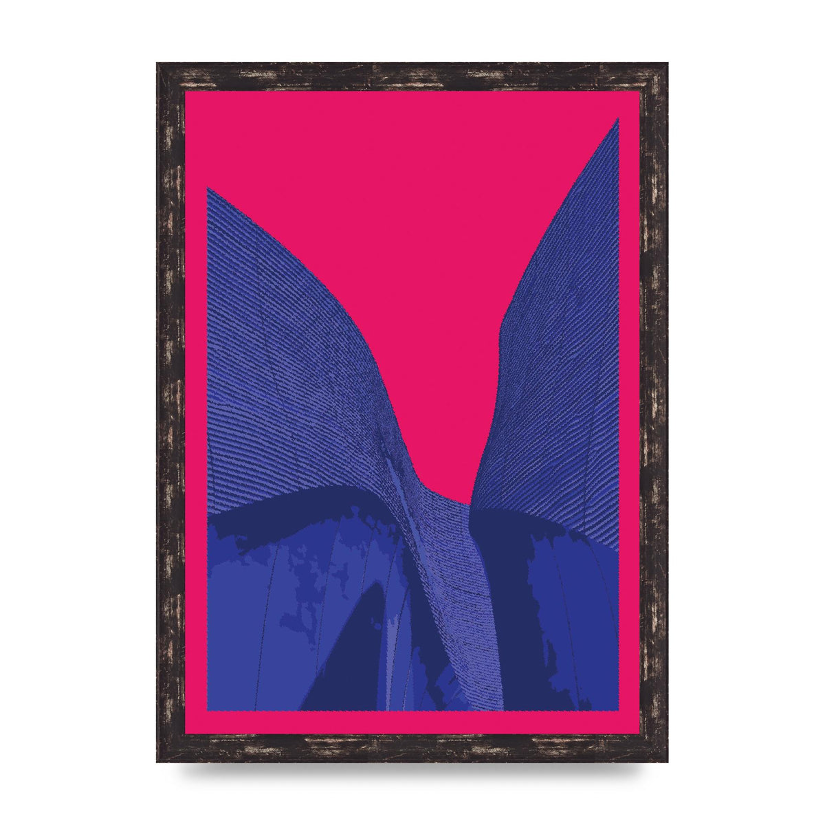 Architecture Fluro Pink Wall Art - A3 framed