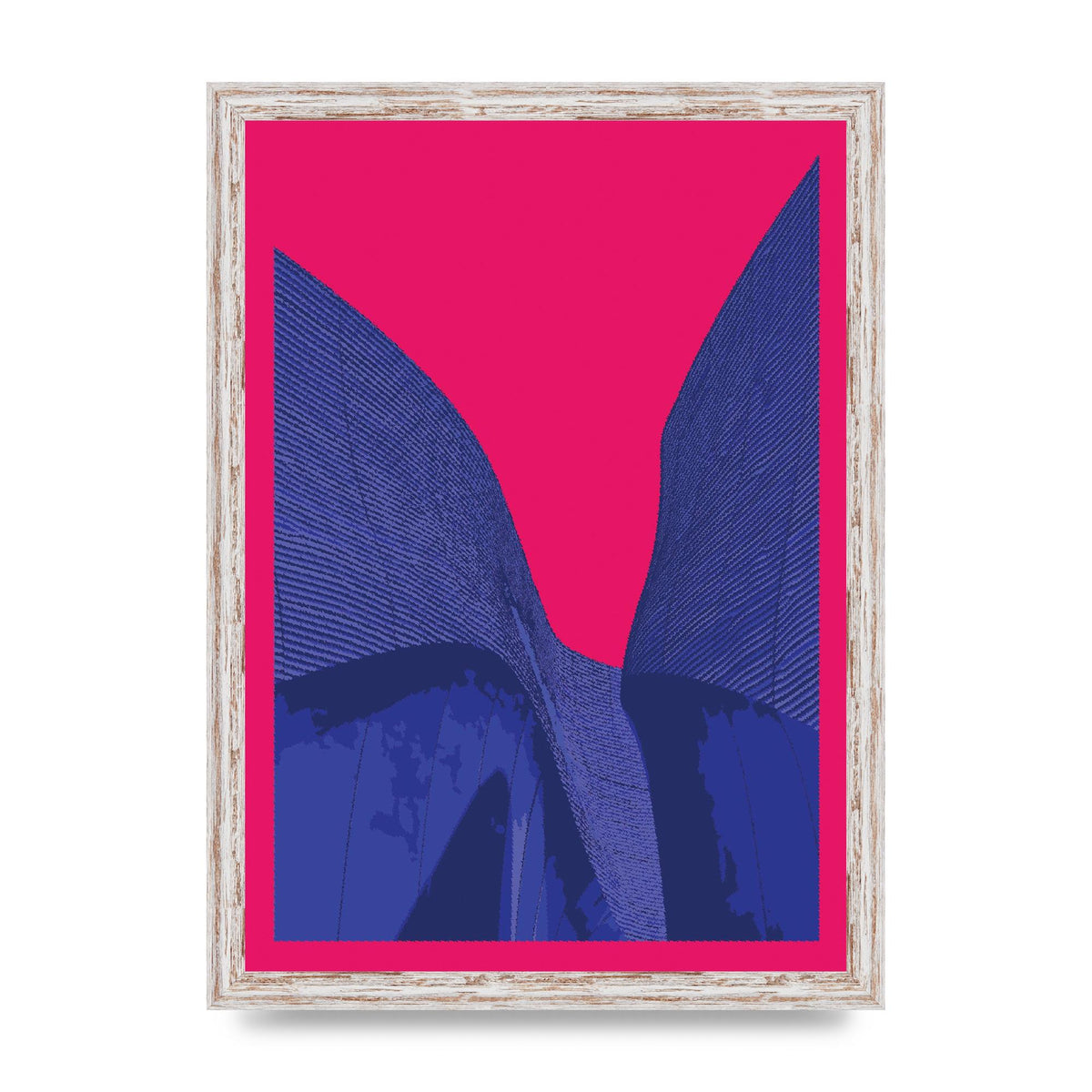 Architecture Fluro Pink Wall Art - A3 framed