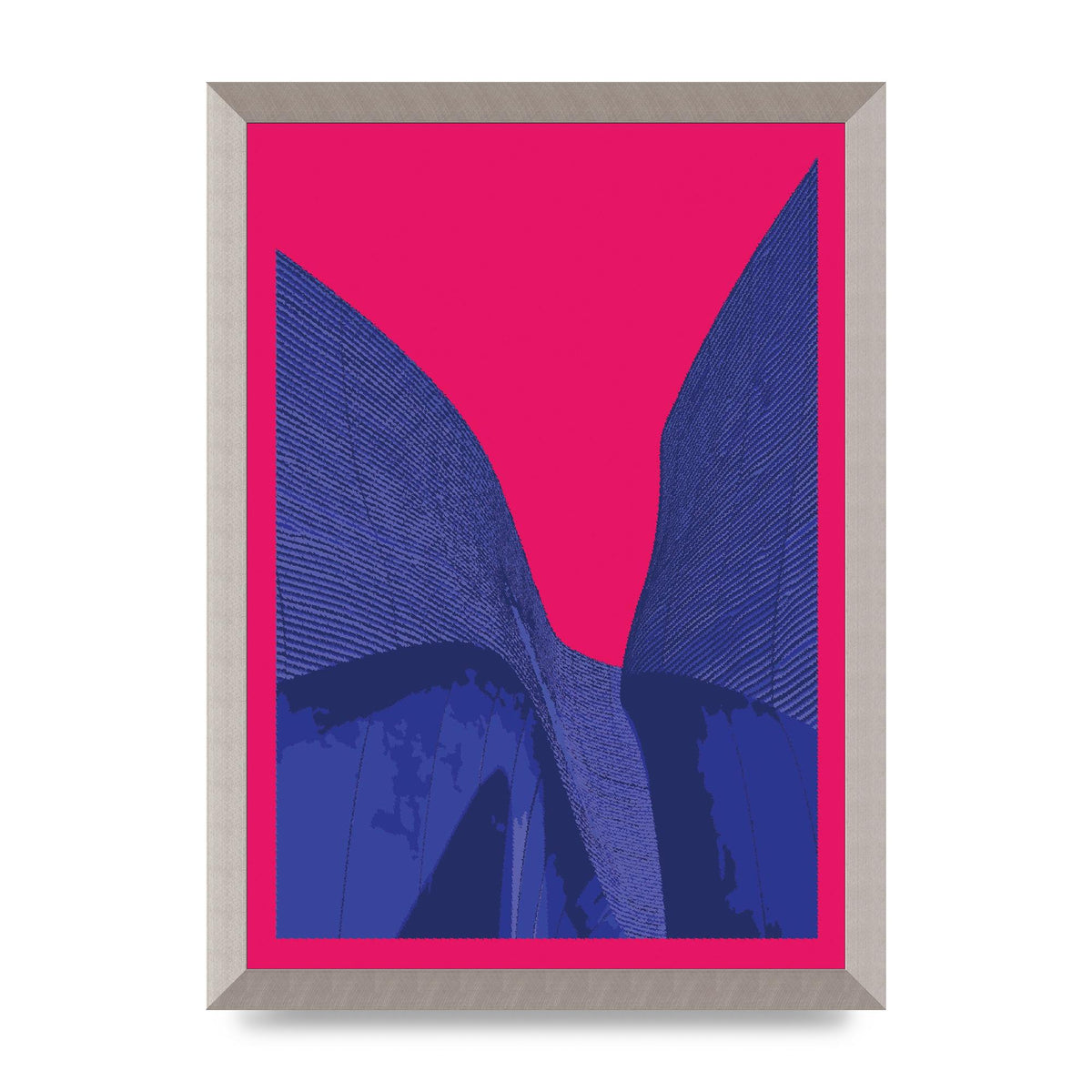 Architecture Fluro Pink Wall Art - A3 framed
