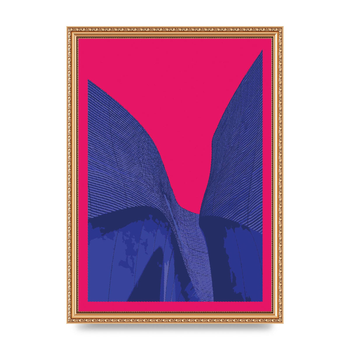 Architecture Fluro Pink Wall Art - A3 framed
