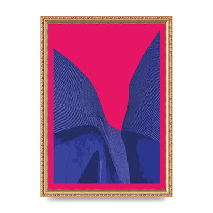 Architecture Fluro Pink Wall Art - A3 framed