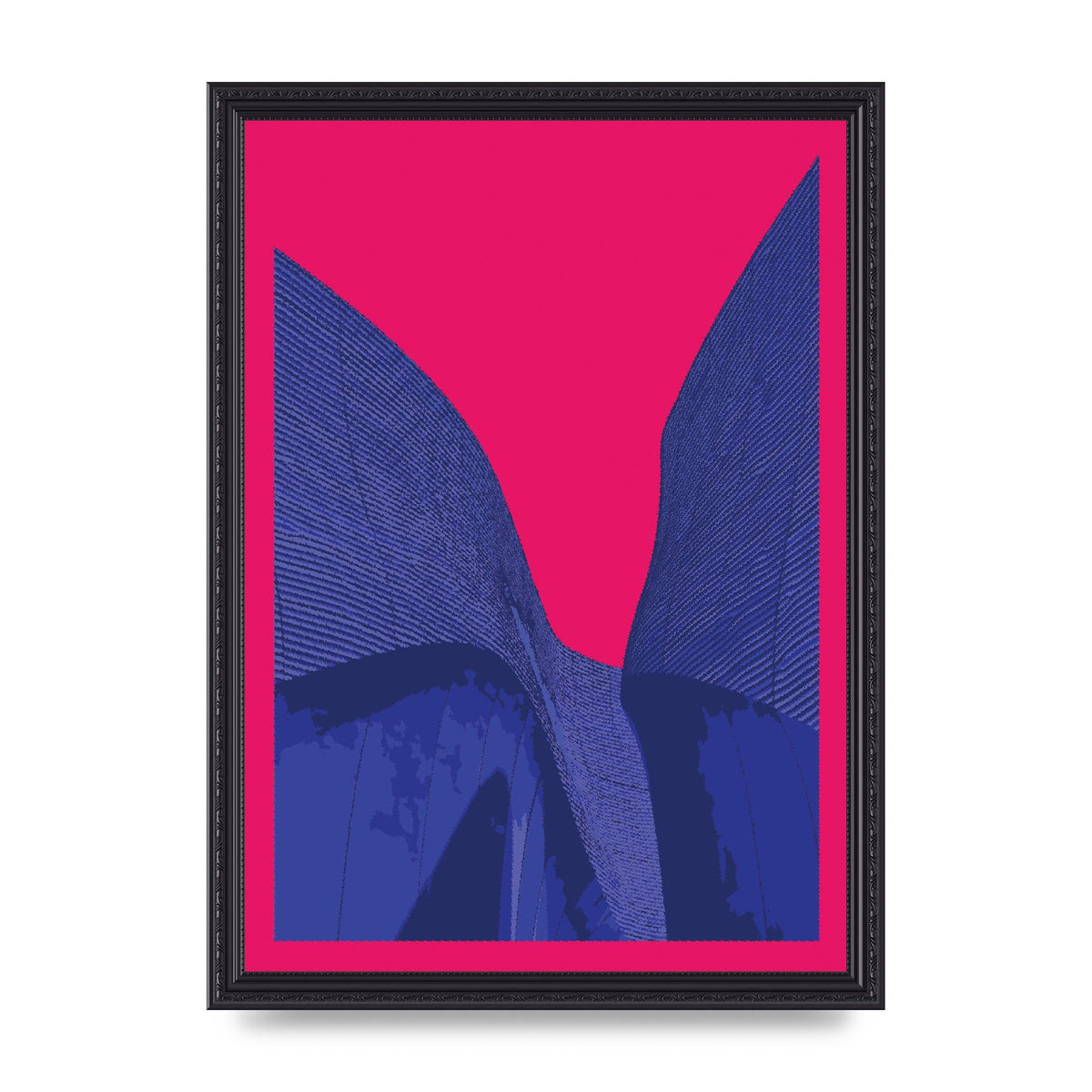 Architecture Fluro Pink Wall Art - A3 framed