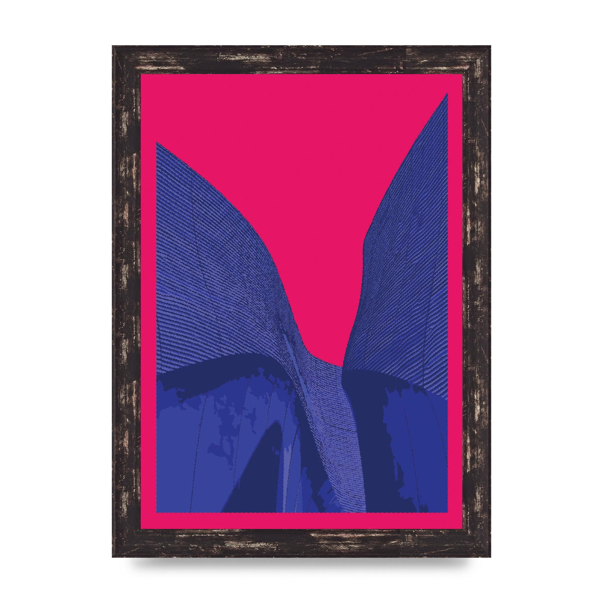 Architecture Fluro Pink Wall Art - A4 framed