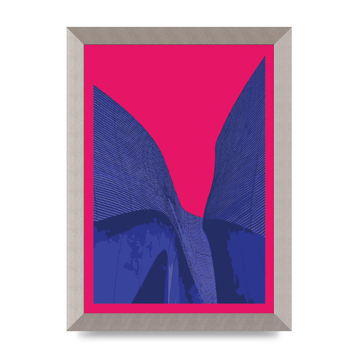 Architecture Fluro Pink Wall Art - A4 framed