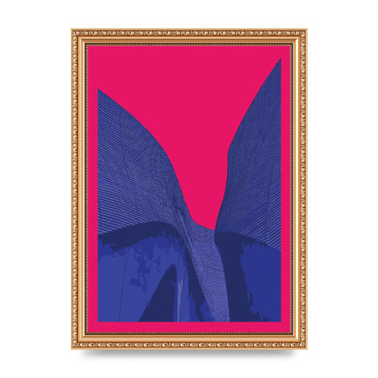 Architecture Fluro Pink Wall Art - A4 framed