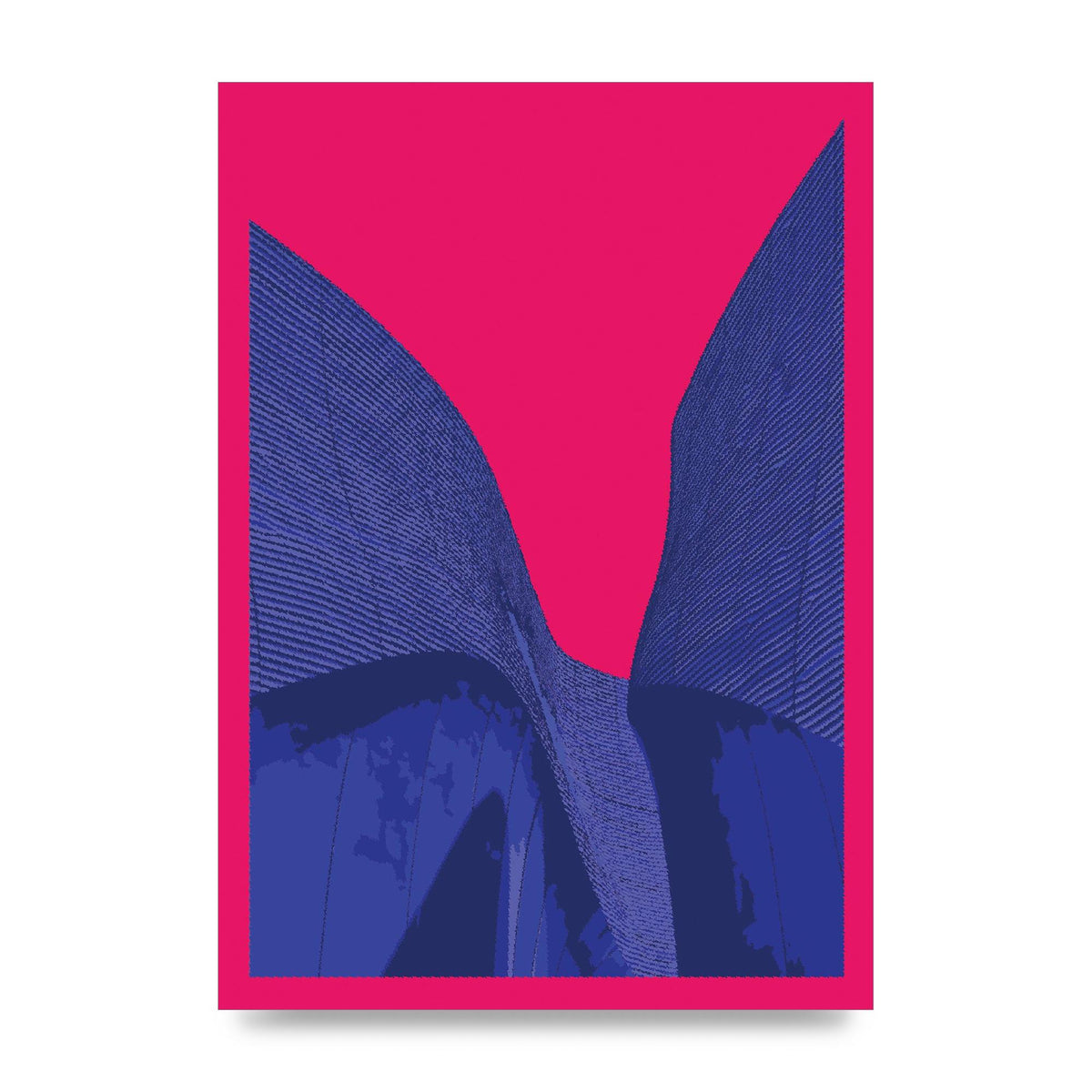 Architecture Fluro Pink Wall Art - unframed print