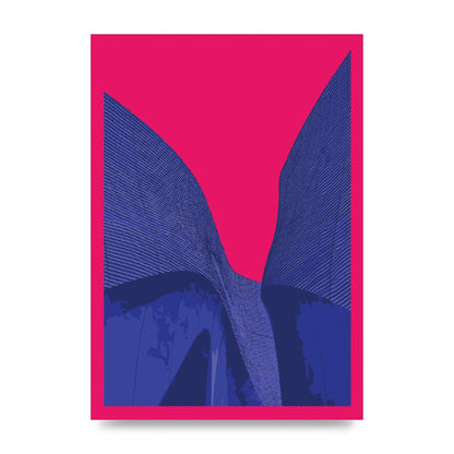 Architecture Fluro Pink Wall Art - unframed print