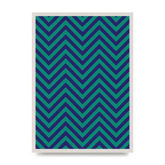 Zig Zag Ripple Art For The Home - A2 framed
