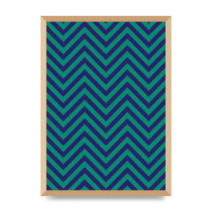 Zig Zag Ripple Art For The Home - A2 framed
