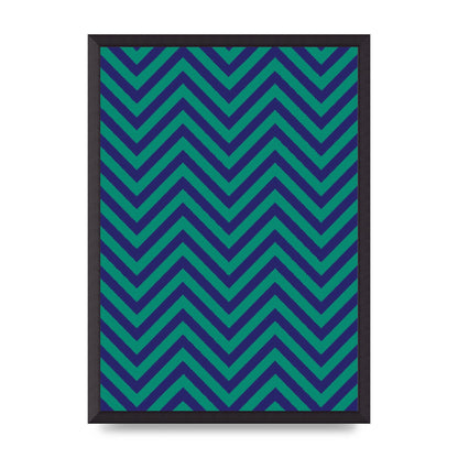 Zig Zag Ripple Art For The Home - A2 framed