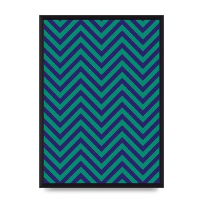 Zig Zag Ripple Art For The Home - A3 framed