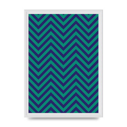 Zig Zag Ripple Art For The Home - A3 framed