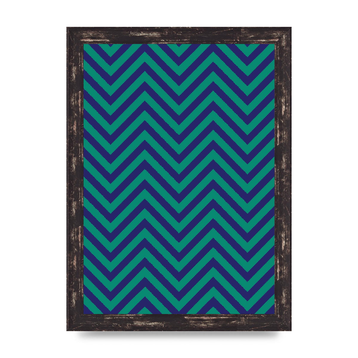Zig Zag Ripple Art For The Home - A4 framed