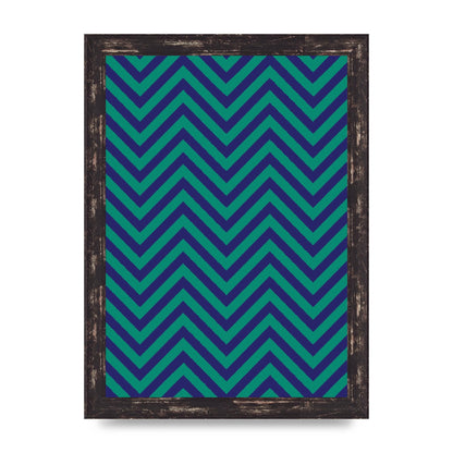 Zig Zag Ripple Art For The Home - A4 framed