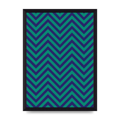 Zig Zag Ripple Art For The Home - A4 framed