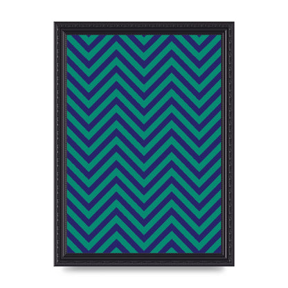 Zig Zag Ripple Art For The Home - A4 framed