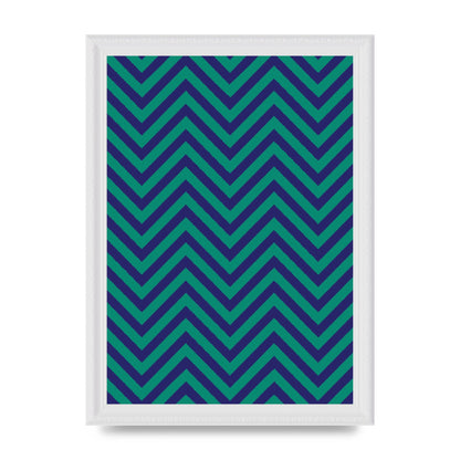 Zig Zag Ripple Art For The Home - A4 framed
