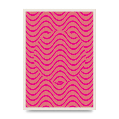 Pink Swirl Printed Poster - A2 framed