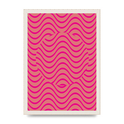 Pink Swirl Printed Poster - A3 framed