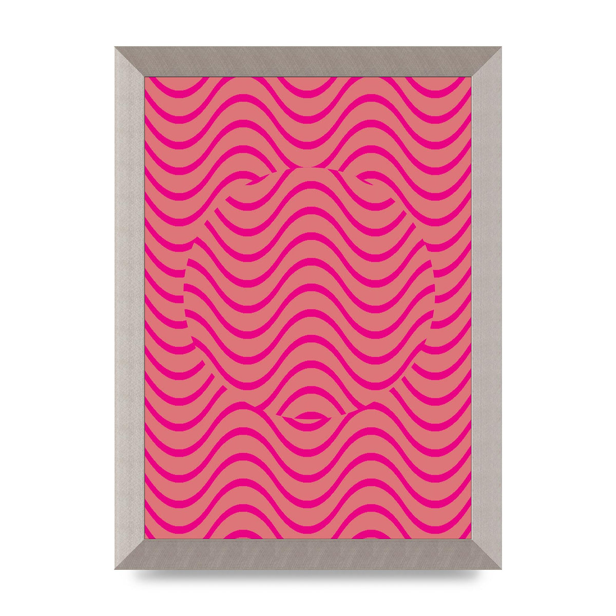 Pink Swirl Printed Poster - A4 framed
