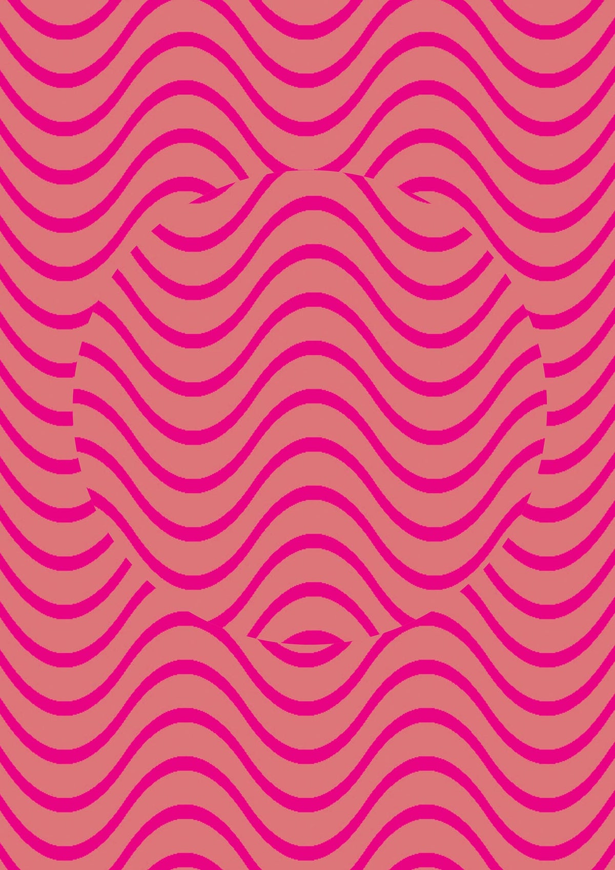 Pink Swirl Printed Poster - detail