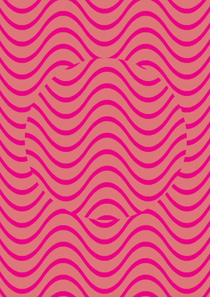 Pink Swirl Printed Poster - detail