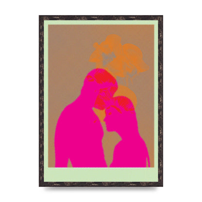 Colourful Kiss Wall Art - A2 framed