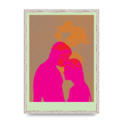 Colourful Kiss Wall Art - A2 framed
