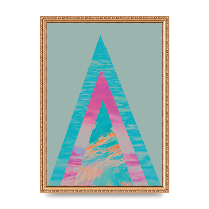 Abstract Colourful Pyramid Art For The Home - A3 framed