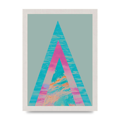 Abstract Colourful Pyramid Art For The Home - A4 framed