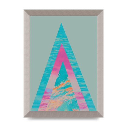 Abstract Colourful Pyramid Art For The Home - A4 framed