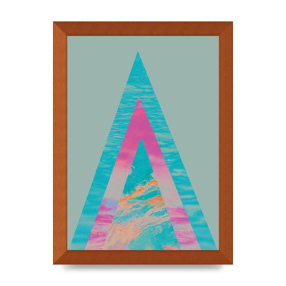 Abstract Colourful Pyramid Art For The Home - A4 framed