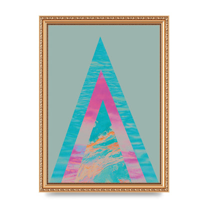 Abstract Colourful Pyramid Art For The Home - A4 framed