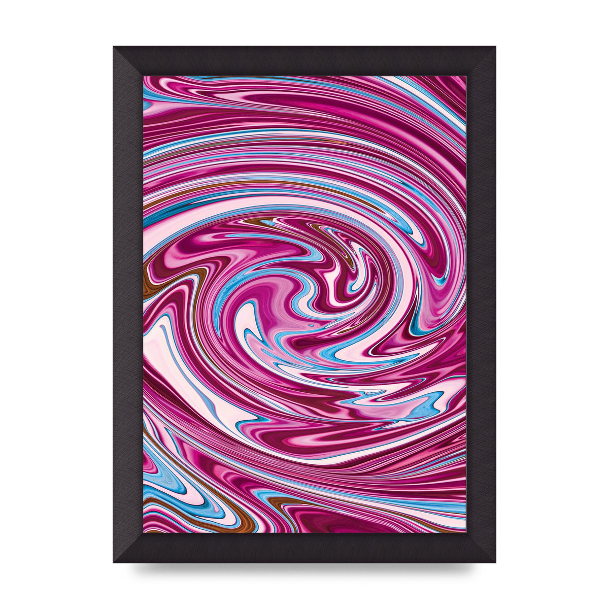 Pink Swirl Printed Poster - A4 framed