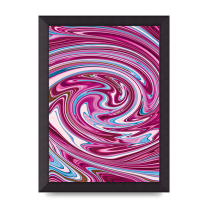 Pink Swirl Printed Poster - A4 framed