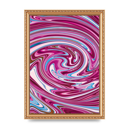 Pink Swirl Printed Poster - A4 framed