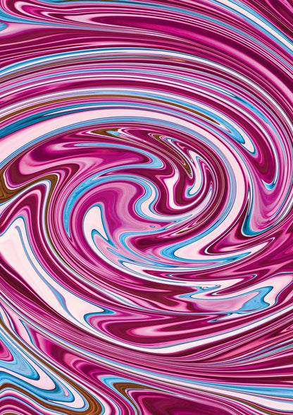 Pink Swirl Printed Poster - detail