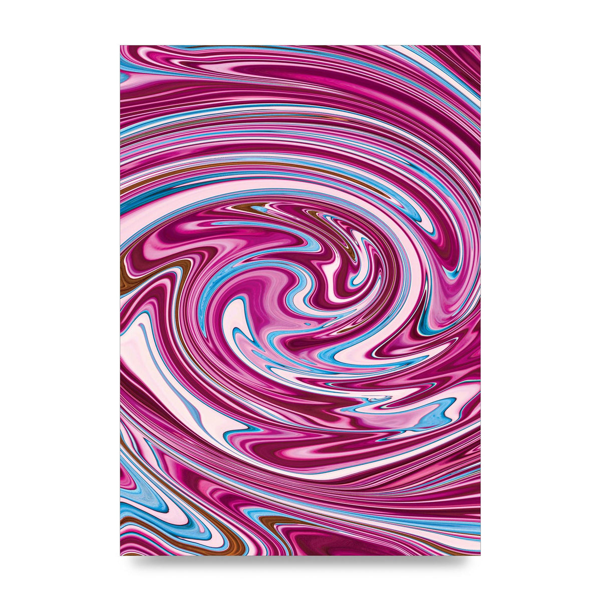 Pink Swirl Printed Poster - unframed print