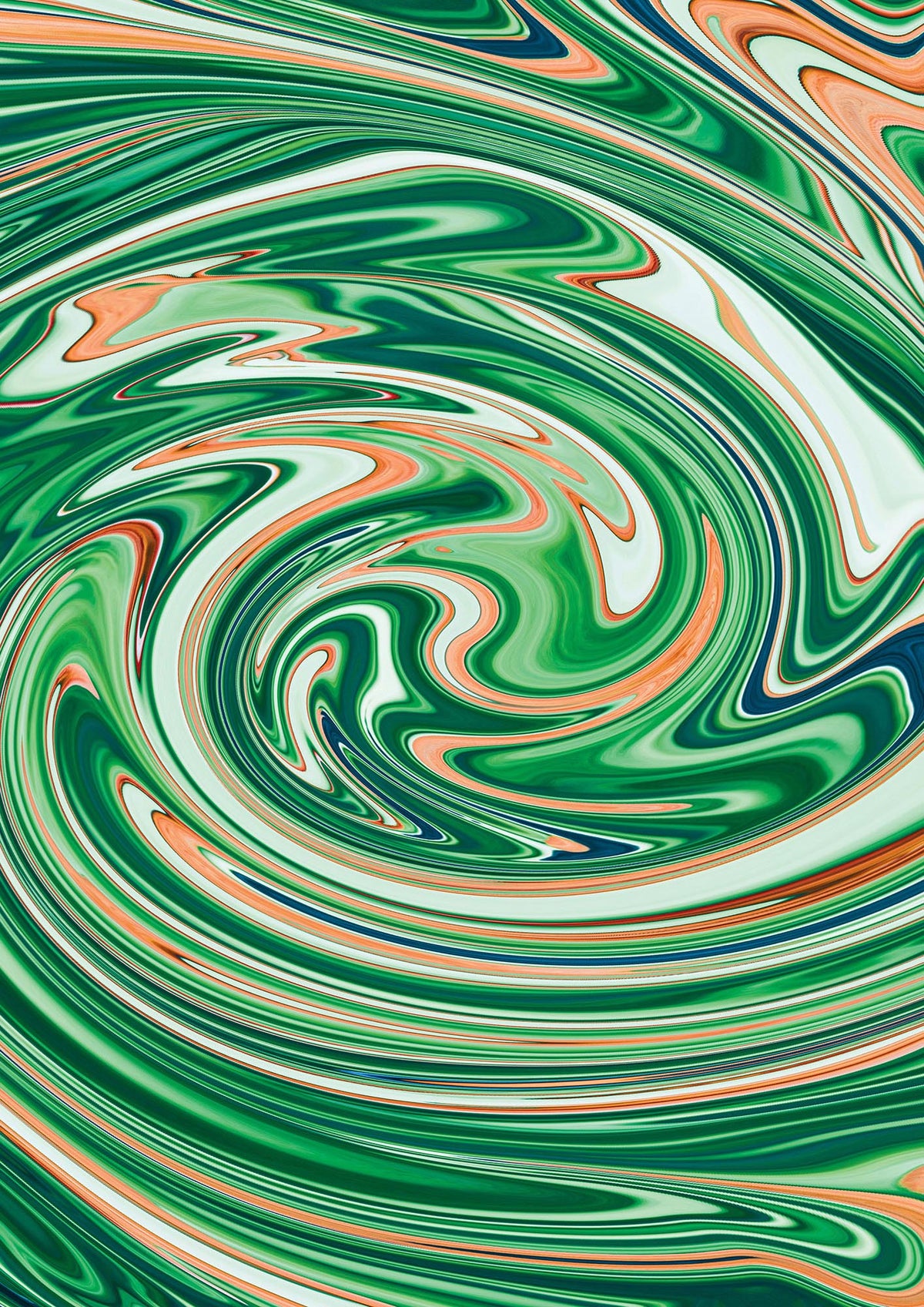 Green Swirl Wall Art - detail