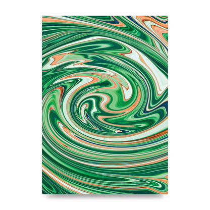 Green Swirl Wall Art - unframed print