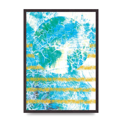 Distressed Abstract Sea Art For The Home - A2 framed