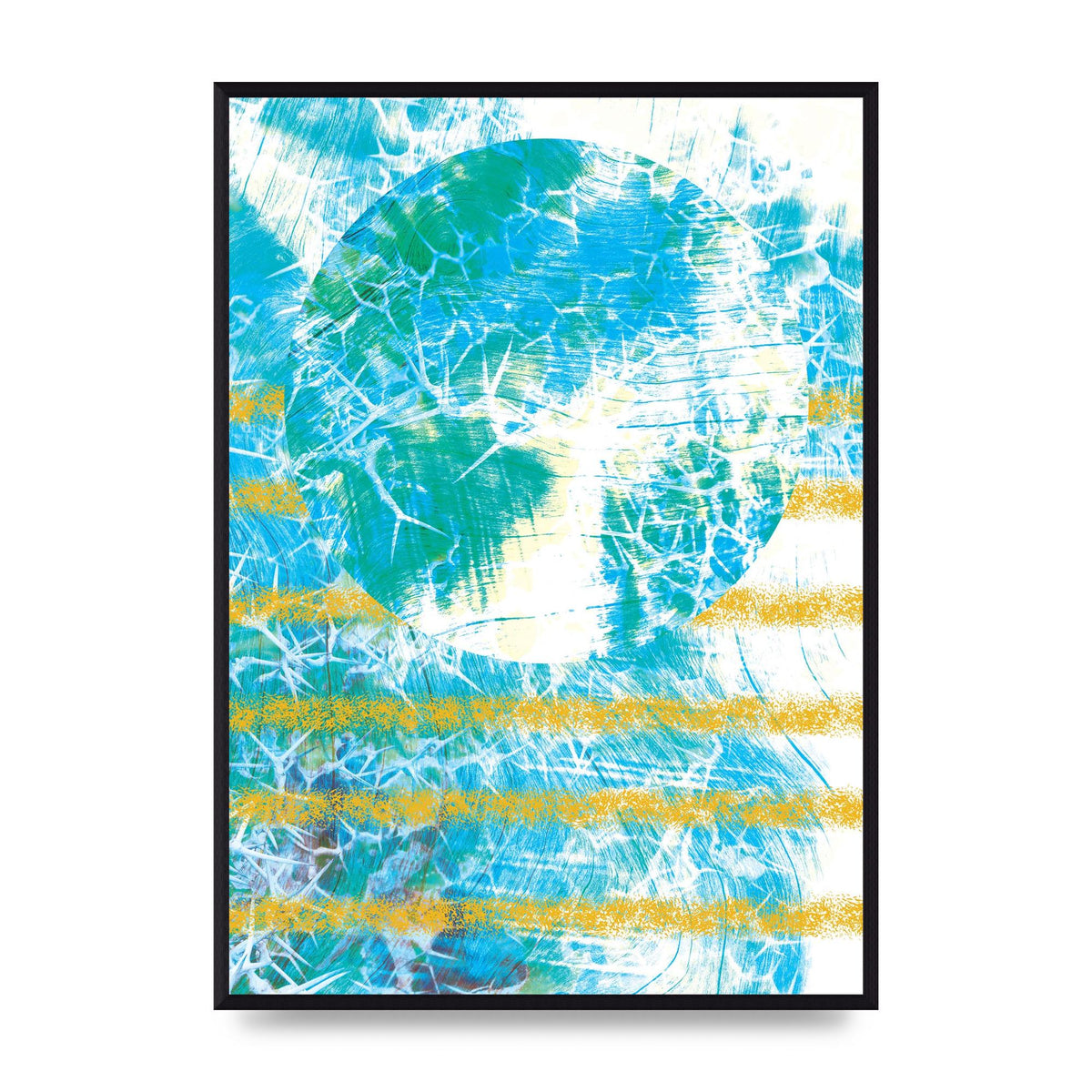 Distressed Abstract Sea Art For The Home - A2 framed