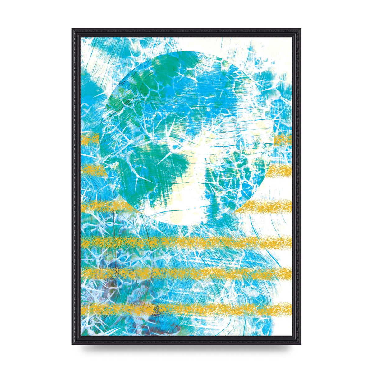 Distressed Abstract Sea Art For The Home - A2 framed