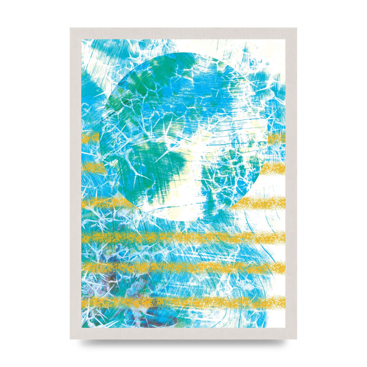 Distressed Abstract Sea Art For The Home - A3 framed