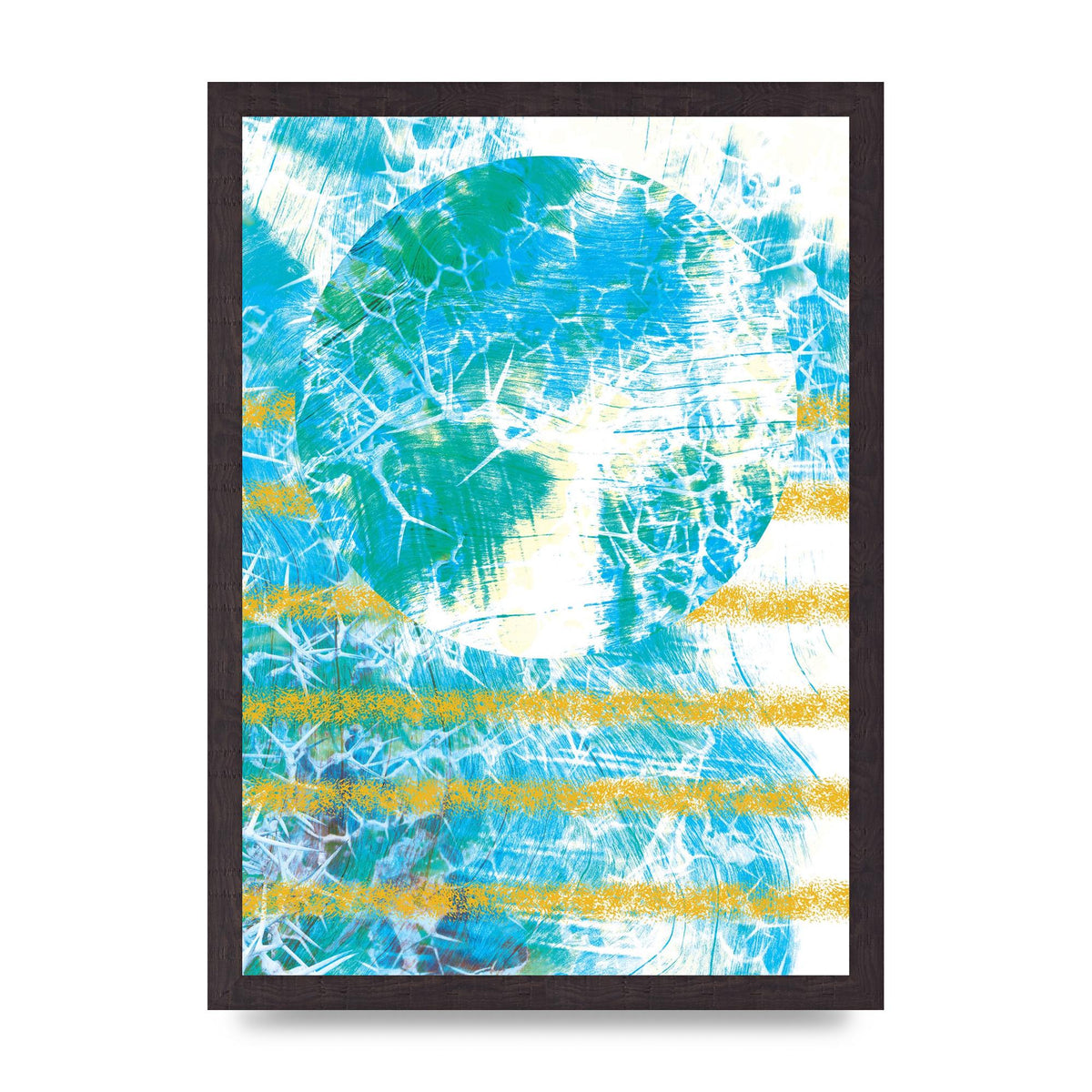 Distressed Abstract Sea Art For The Home - A3 framed