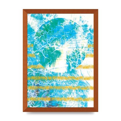 Distressed Abstract Sea Art For The Home - A3 framed