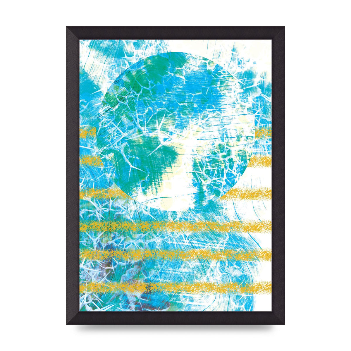Distressed Abstract Sea Art For The Home - A3 framed
