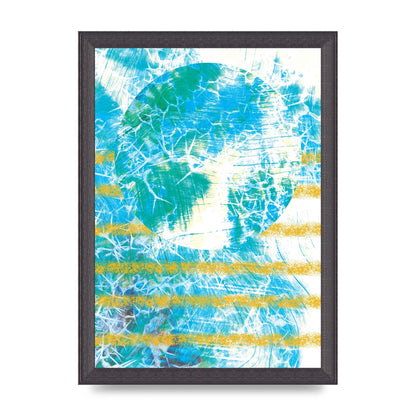 Distressed Abstract Sea Art For The Home - A4 framed